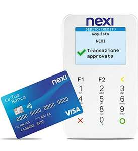 Nexi - Mobile Pos - Lettore Elettronico Portatile Contactless per Bancomat, Carta di Credito, Prepagata, Apple Pay e Google Pay