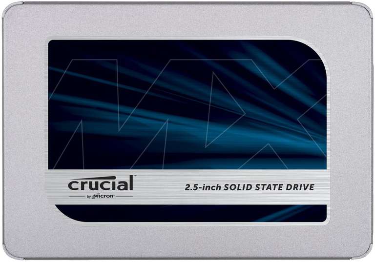 Crucial MX500 500GB SSD Interno-fino a 560 MB/s, 3D NAND, SATA, 2.5 Pollici, Metallico