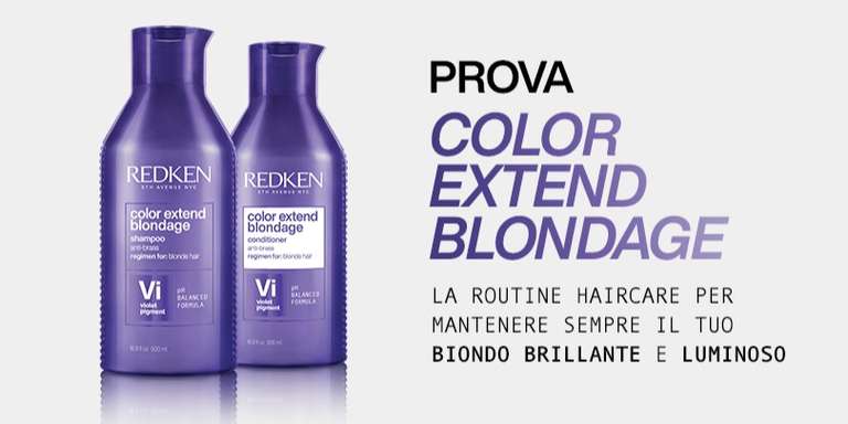 Ricevi gratis a casa i campioni omaggio di Redken shampoo e color extend Blondage