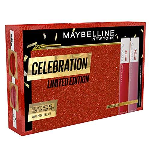 Maybelline New York Pochette Idea Regalo Donna Natale 2021, Include Tinta Labbra