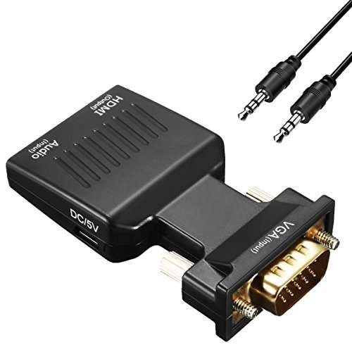 Adattatore Convertitore VGA a HDMI con 3.5mm Audio 1080P