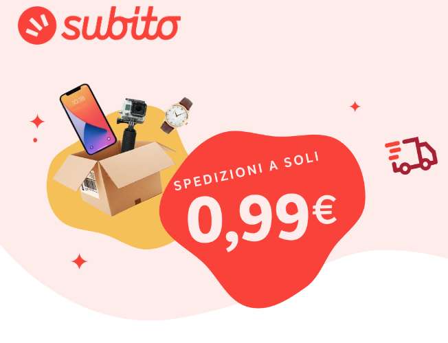 Promo TuttoSubito - Tutte le spedizioni sono scontate a 0,99 €