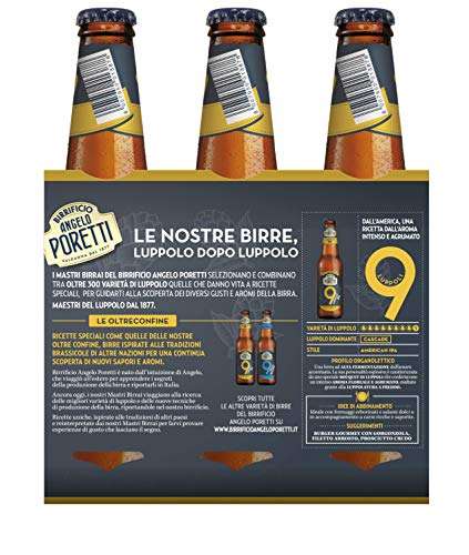 Birrificio Angelo Poretti Birra 9 luppoli American IPA [24 bottiglie da 330ml, alc/vol 5.9]