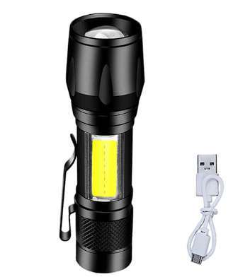 Torcia LED 2000 Lumen [USB, Impermeabile]