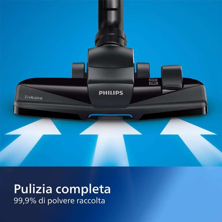 Philips PowerPro Compact 3000 [900W, Filtro HEPA e Spazzola TriActive)
