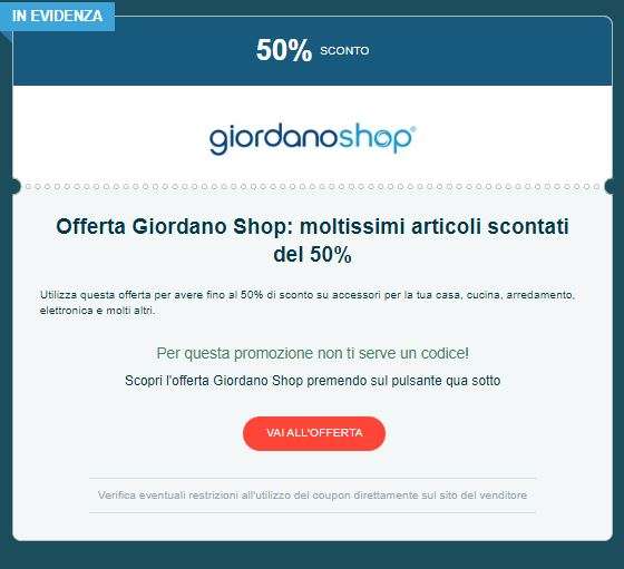Giordano Shop: moltissimi articoli scontati del 50%