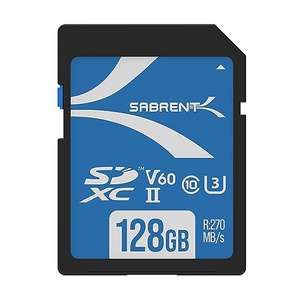 Sabrent Scheda SD 128GB Memoria SD U3 V60- Memory card