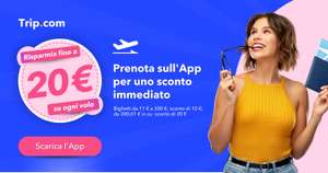 Risparmia fino a € 20 sui voli sull'app Trip.com