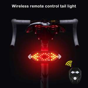 Indicatore di direzione per bici - Luce posteriore + telecomando (LED, USB, Wireless)