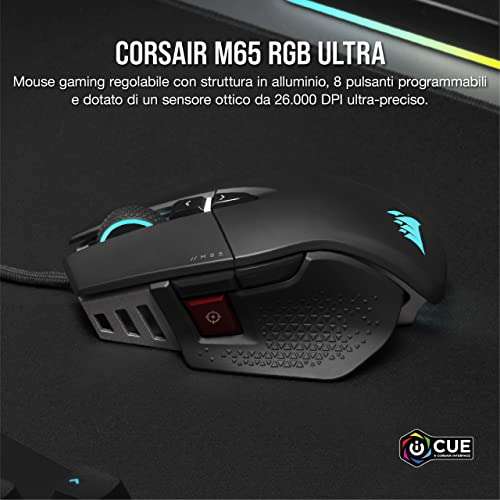 Corsair - Mouse gaming M65 RGB ULTRA [RGB, 26K DPI]