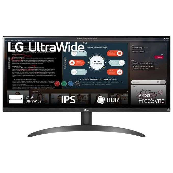 LG - Monitor UltraWide - [29"LED, 29WP500-B FHD piatto,75Hz, IPS]