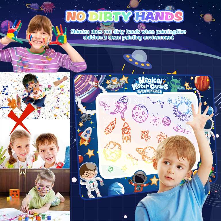 Tappeto Magico per Bambini 117x88cm | Giocattolo Educativo Disegni e Colori