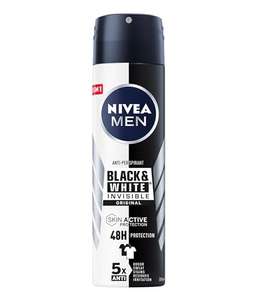 NIVEA MEN Black & White Invisible | Deodorante Spray 6x150 ml - Freschezza 48h