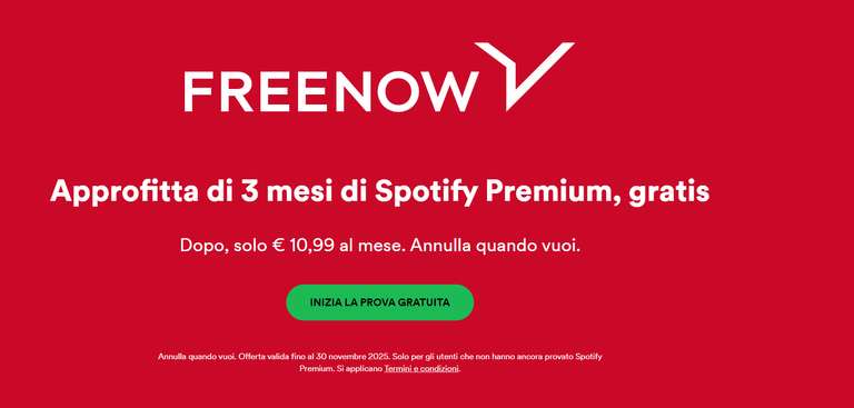 Spotify - 3 mesi Premium gratis (nuovi account e vecchi che non rinnovano da almeno 6 mesi)