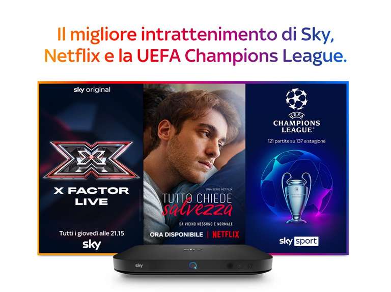 Sky Sport +Champions League + Sky TV e Netflix [ Intrattenimento Plus]
