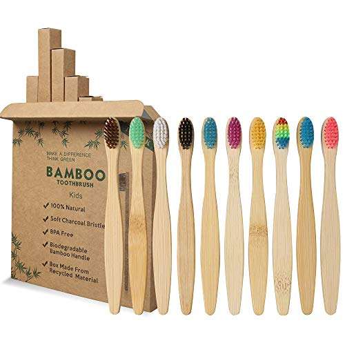 Spazzolino in Bamboo per Bambini [10 Pezzi]