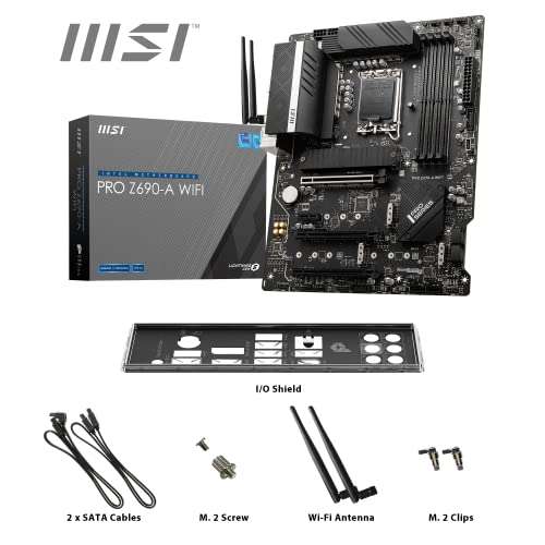 Msi Pro Z690-A Wifi Scheda Madre Atx [Compatibile Con Intel Core 12Th Gen, Lga 1700-14 Duet Rail 55A Vrm, Nero]