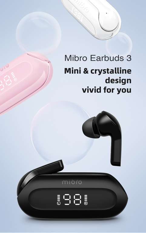 Auricolari Mibro 3 TWS [Bluetooth 5.3, IPX4, Wireless]