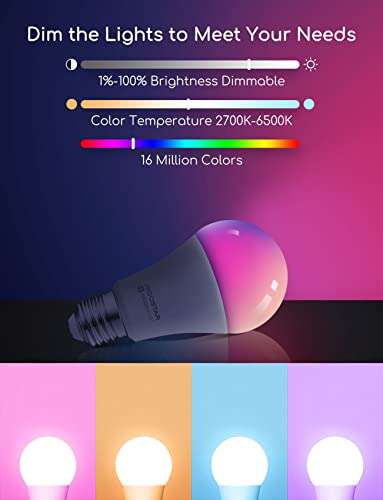 Aigostar 6X Lampadina [RGB 9W Alexa-Google]