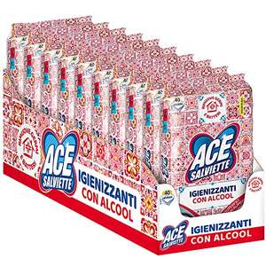 Ace Salviette Igienizzanti con Alcool - Cartone da 10 pacchetti x 40 salviette (400 salviette)