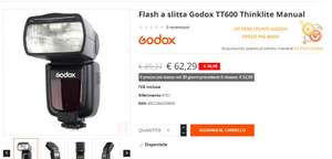 Flash a slitta Godox TT600 Thinklite Manual (Spedizione gratuita nell'UE continentale per gli ordini superiori a € 79)