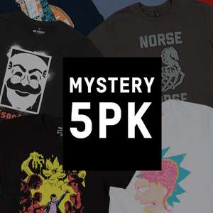 Zavvi - Pack da 5 T-Shirt Mistery Geek