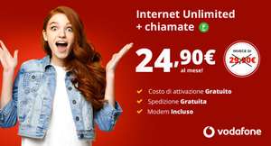 Vodafone: Fibra Casa+ Modem incluso + chiamate + attivazione