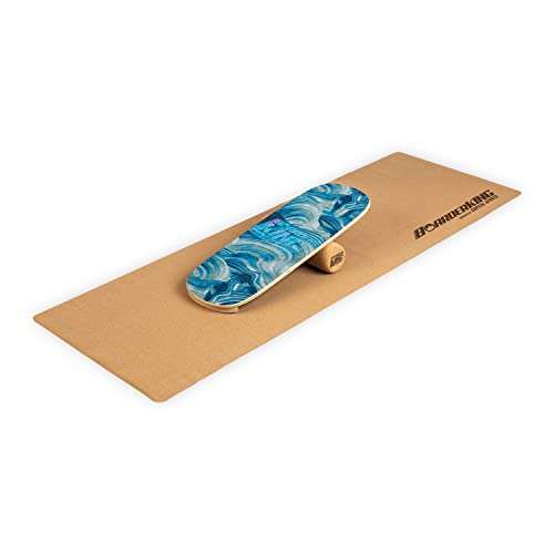 BoarderKING Indoorboard Classic [Tavola di equilibrio per Surf e Skate Indoor, 100x33 cm]