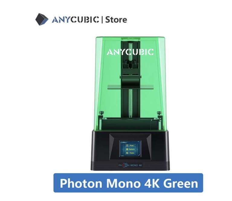 ANYCUBIC - Stampante 3D Photon Mono 4K Green [stampa rapida LCD SLA in alta risoluzione]