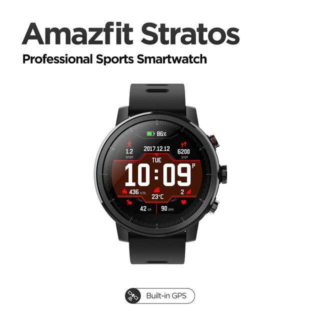 Amazfit - Smartwatch Stratos [1,34", GPS, Waterproof 5 ATM, compatibile iOS & Android]