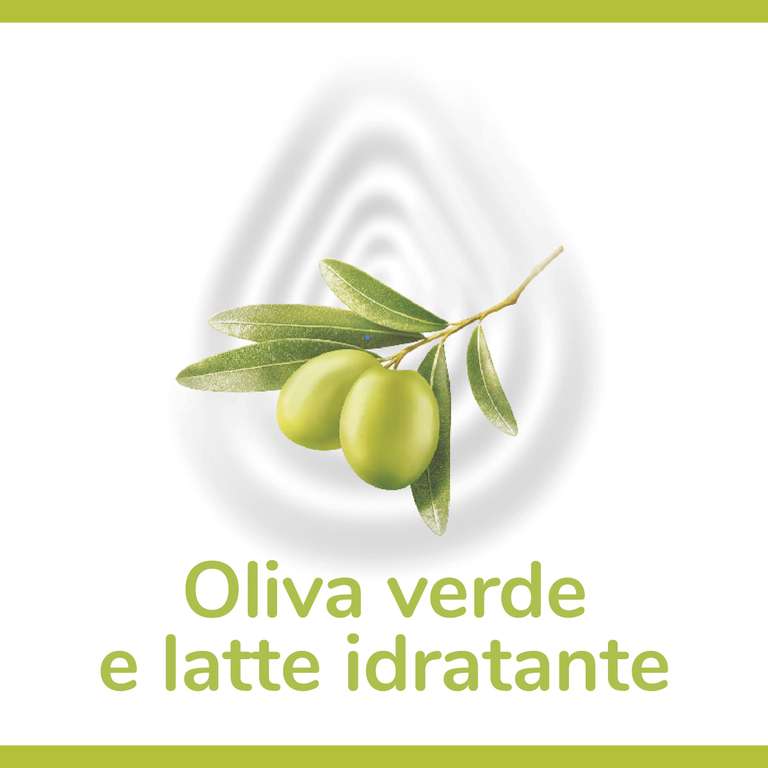 Palmolive Bagnoschiuma Naturals Oliva Verde e Latte Idratante 6 x 500 ml