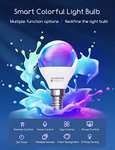 Aigostar lampadine Wifi G45 E14 6.5W, Lampadina Smart RGBCW Compatibile con Alexa/Google Home