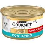 Purina Gourmet Gold Cuore Morbido Umido Gatto, con Tonno - [24 lattine da 85 g ciascuna]