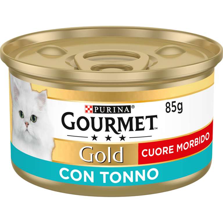 Purina Gourmet Gold Cuore Morbido Umido Gatto, con Tonno - [24 lattine da 85 g ciascuna]