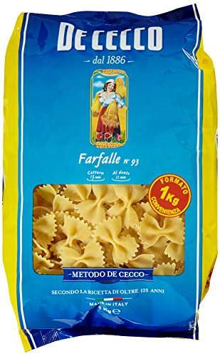 De Cecco - Farfalle (1 kg, pasta di semola di grano)