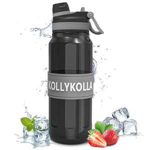 Borraccia KollyKolla 1L | Con Cannuccia Riutilizzabile e senza BPA