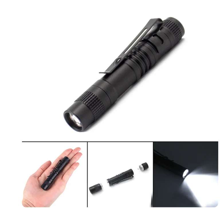 Mini torcia portatile a LED  Tascabile (nera, impermeabile, resistente) »