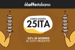 Il Caffè Italiano 25% di sconto sui prodotti da caffè [capsule compatibili]