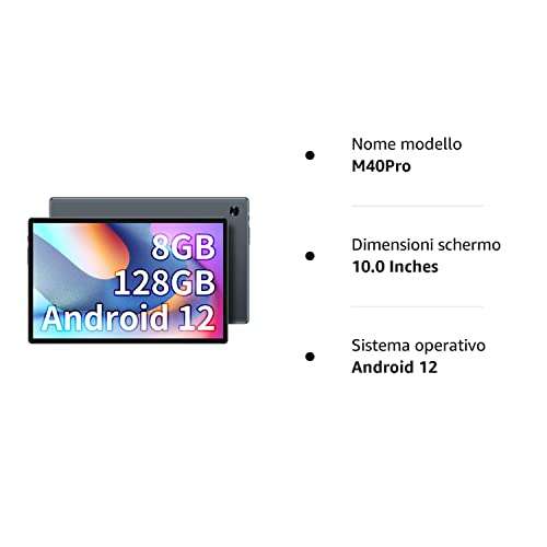 TECLAST M40 Pro 10.1 Pollici [8GB+128GB Android 11 Tablet]