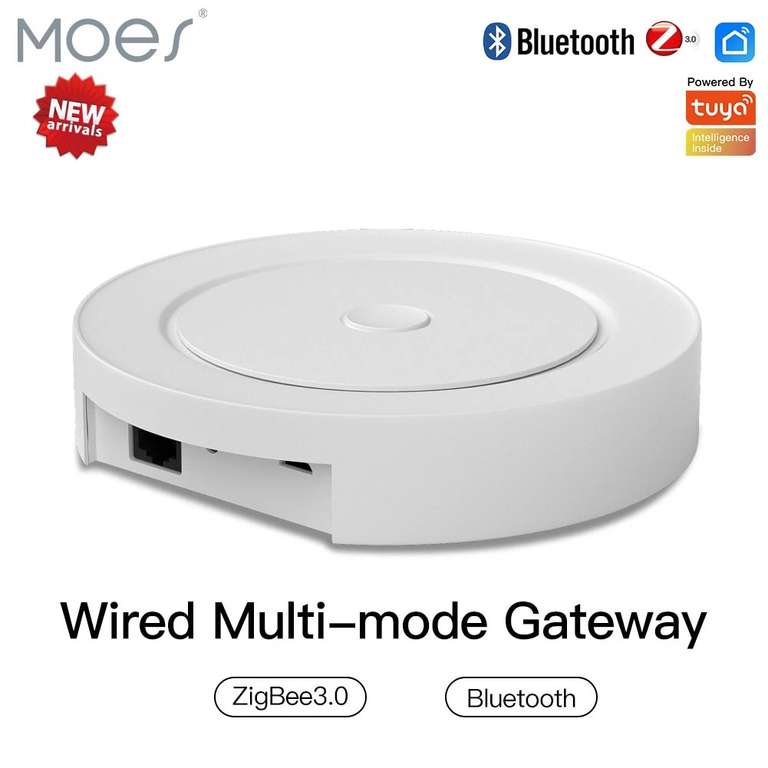Gateway intelligente multimodale MOES Hub cablato ZigBee [WiFi, Bluetooth, Mesh]