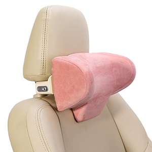 Poggia Testa per Auto con Memory Foam - Morbido traspirante (rosa)