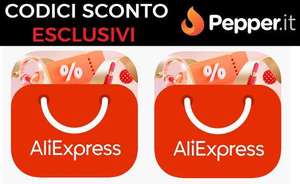 Aliexpress - Codici sconto esclusivi Pepper (partono da -2,5€ su un ordine superiore a 27.2€)