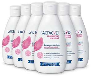Lactacyd Protezione Sensitive, Gel Detergente Intimo 6 Flaconi da 300 Ml