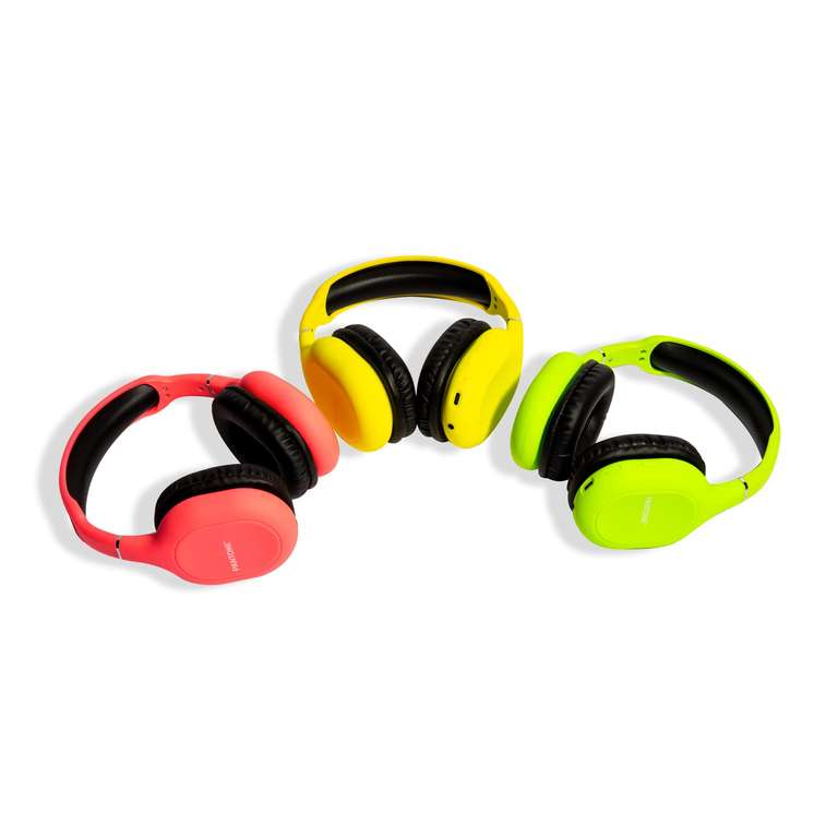 Cuffie Bluetooth Over-Ear Celly Pantone - Wireless, porta Type-C e Jack 3.5mm, Giallo