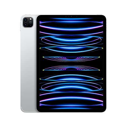 2022 Apple iPad Pro 11" [Wi-Fi + Cellular, 128GB - Argento 4ª generazione]