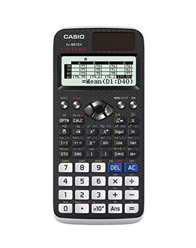 Casio Fx-991Ex Calcolatrice Scientifica - [Con 552 Funzioni, Nero Bianco, 10 X 165 X 76 Mm]
