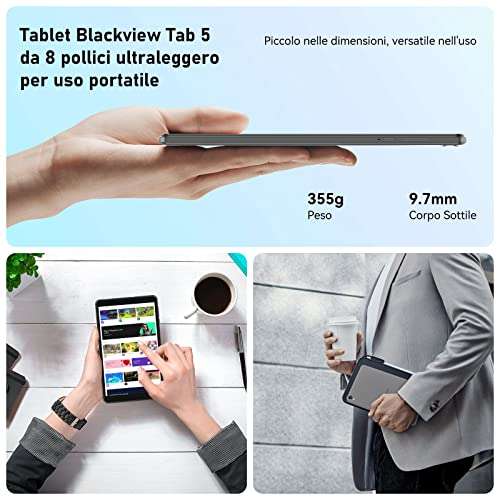 Tablet Blackview 5 [Android 12, 8", 5GB/64GB, 1TB TF]