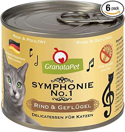 Granata Pet Symphonie Cibo per gatti pack da 6x200gr