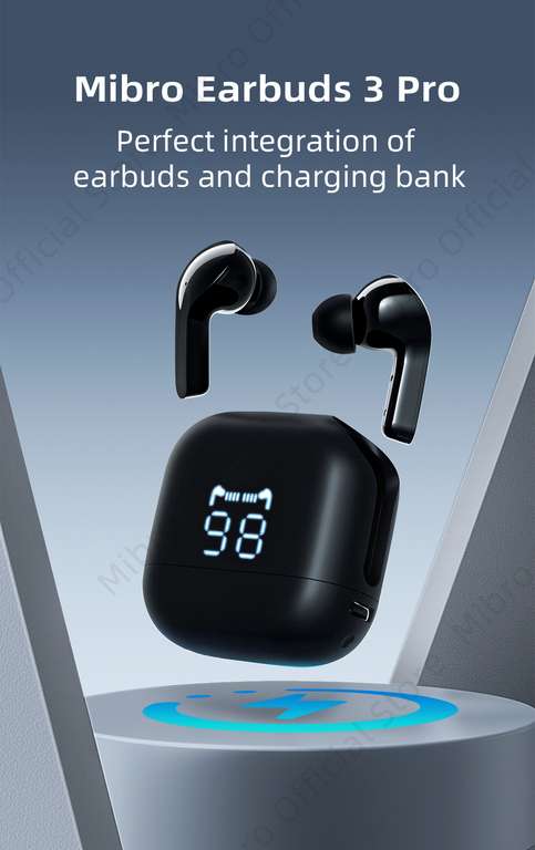 Mibro Earbuds 3 Pro Bluetooth 5.3 [Auricolare 2000 mAh]