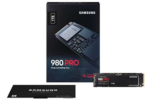 SSD 1 TB Samsung 980 PRO MZ-V8P1T0BW [M.2, PCIe 4.0, 1 TB, controllo termico intelligente - Compatibile con PS5]